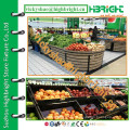 Shop und Supermarkt Grüne Farbe Gemüse Display Rack
